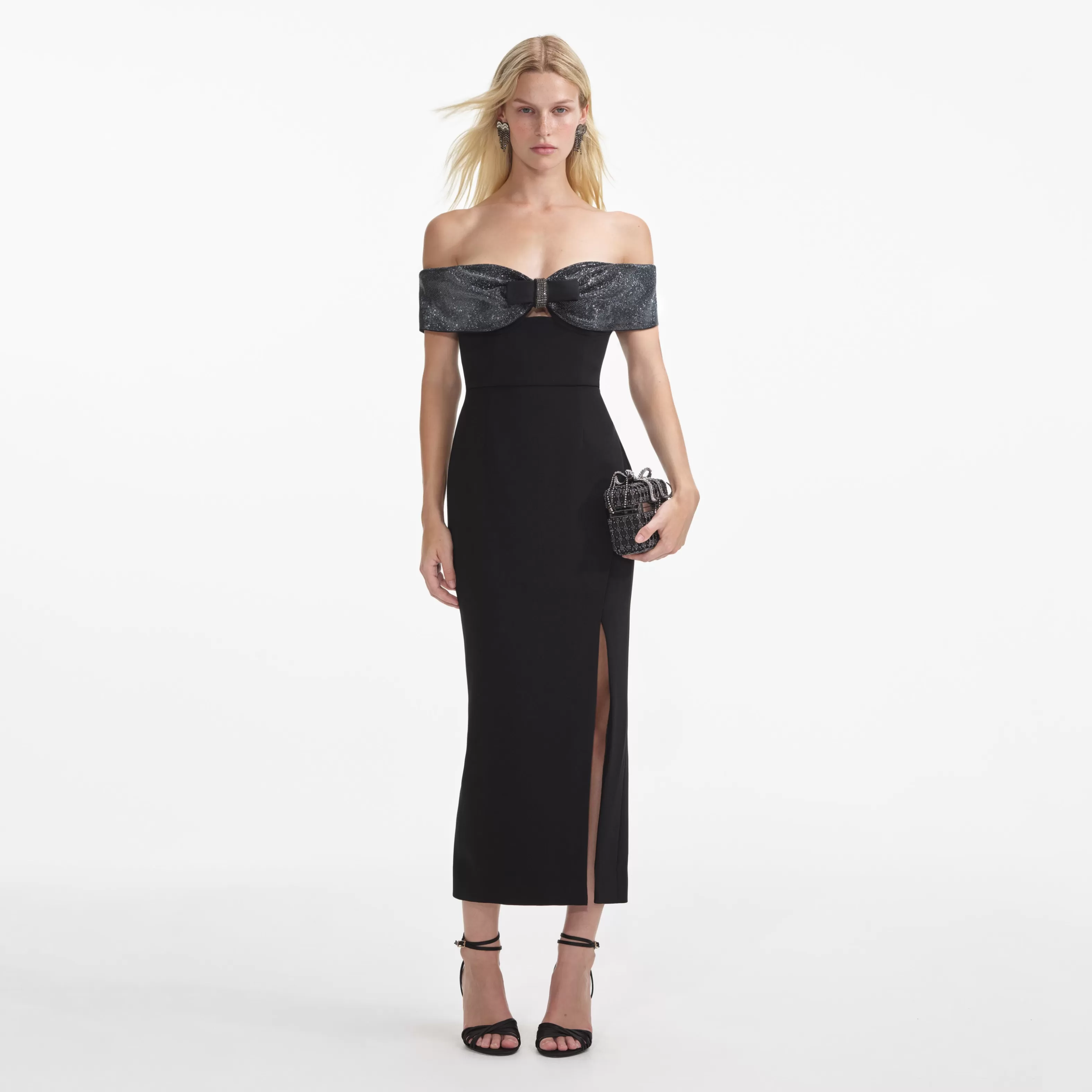 New Crepe Bow Midi Dress Dresses | Exclusives