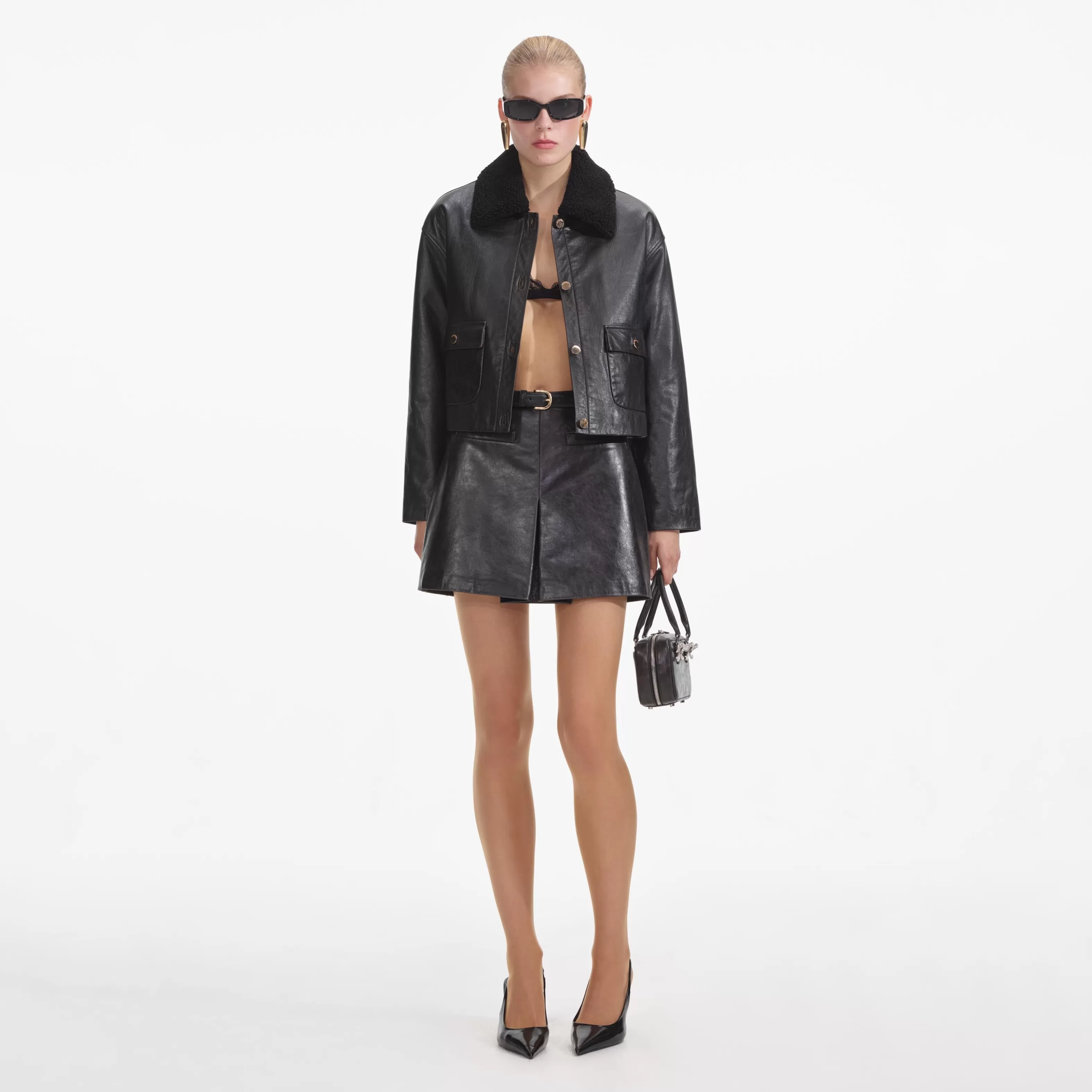 Best Sale Leather Shearling Jacket Co-ords | Outerwear