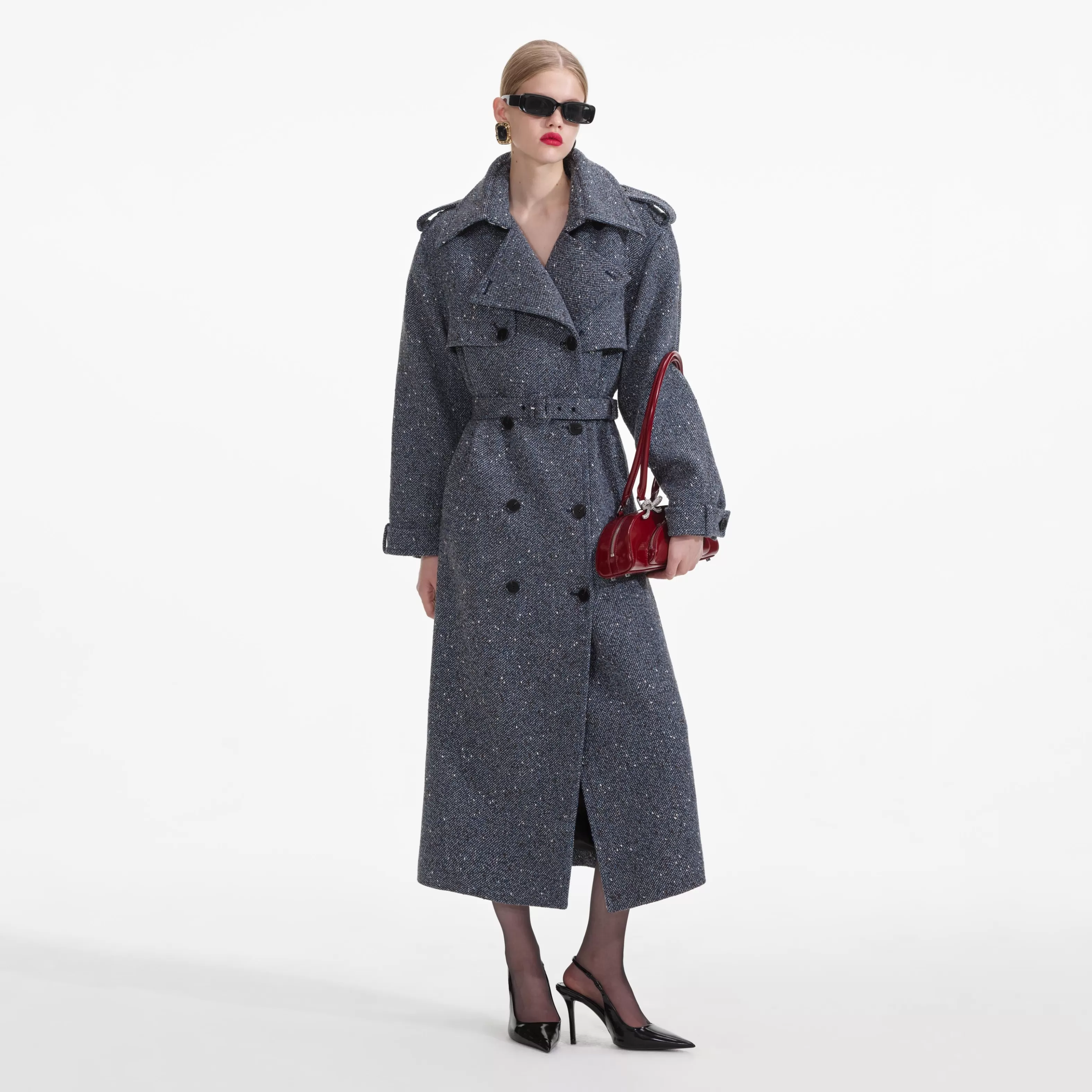 Discount Boucle Trench Coat Co-ords | Outerwear