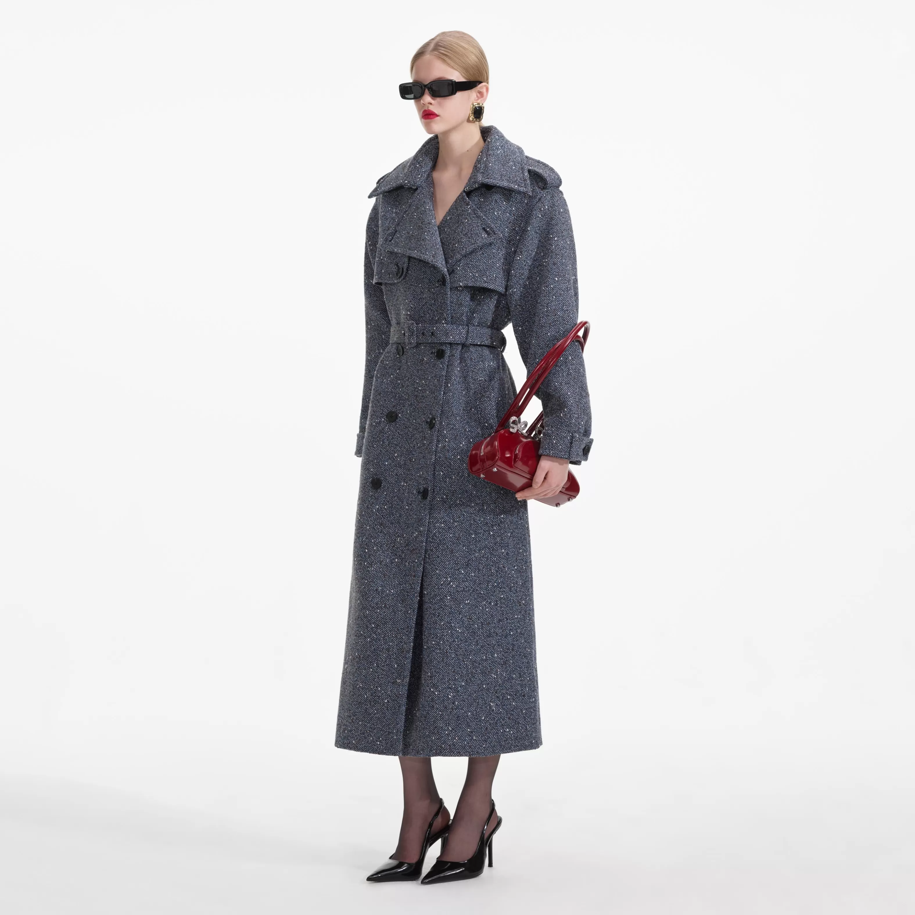 Discount Boucle Trench Coat Co-ords | Outerwear