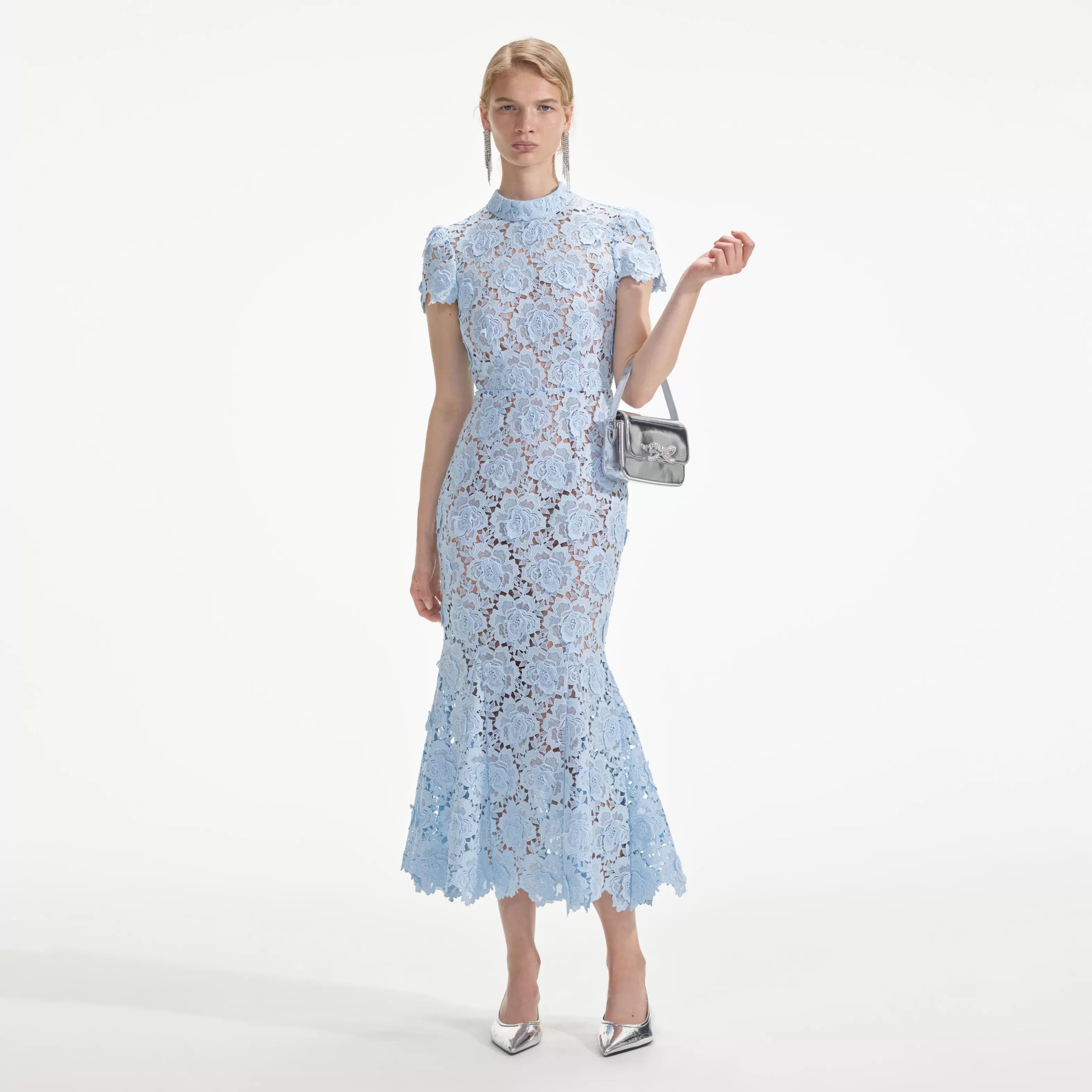 Cheap Flower Lace Midi Dress Dresses | Icons