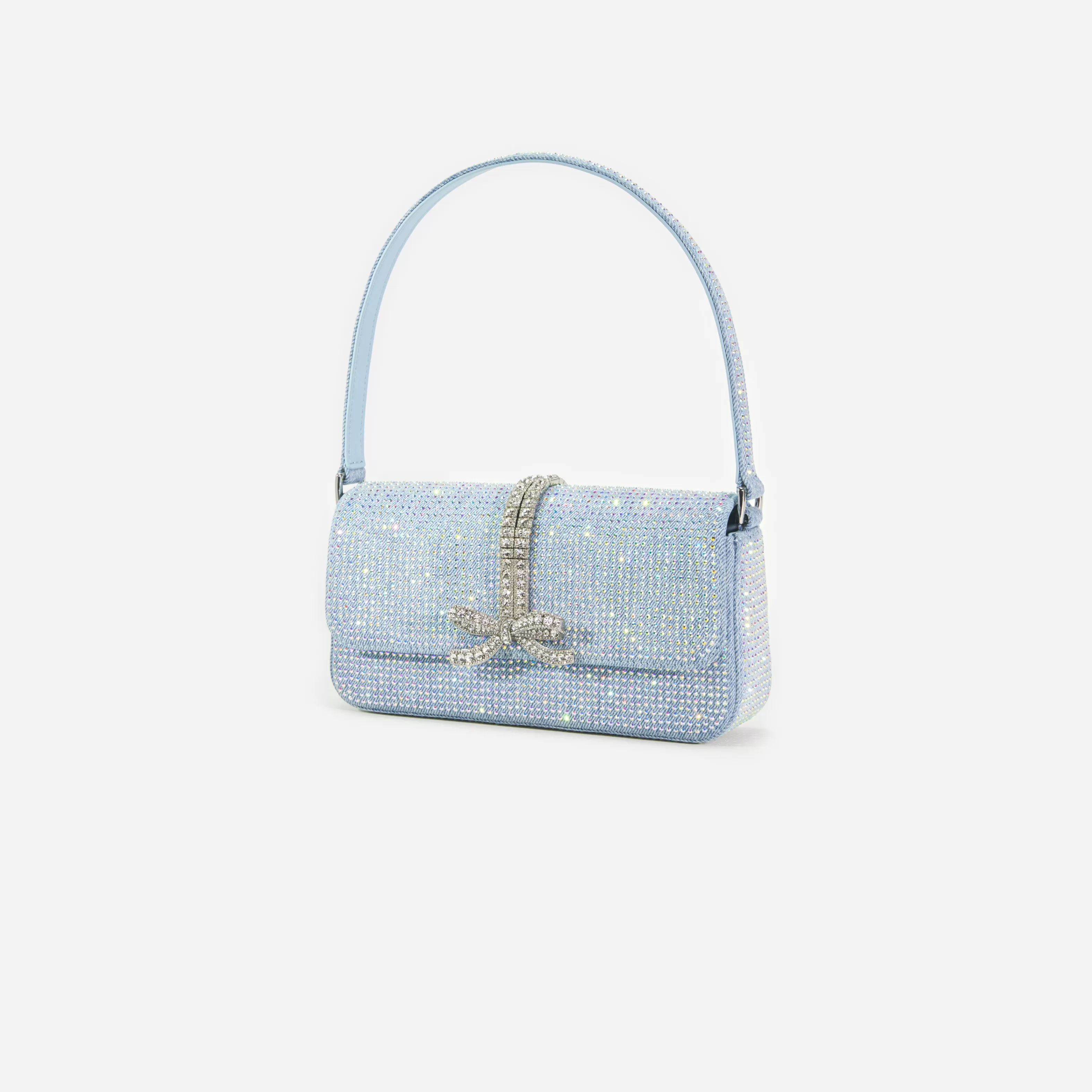 New Rhinestone Denim Baguette Bag Denim | Handbags