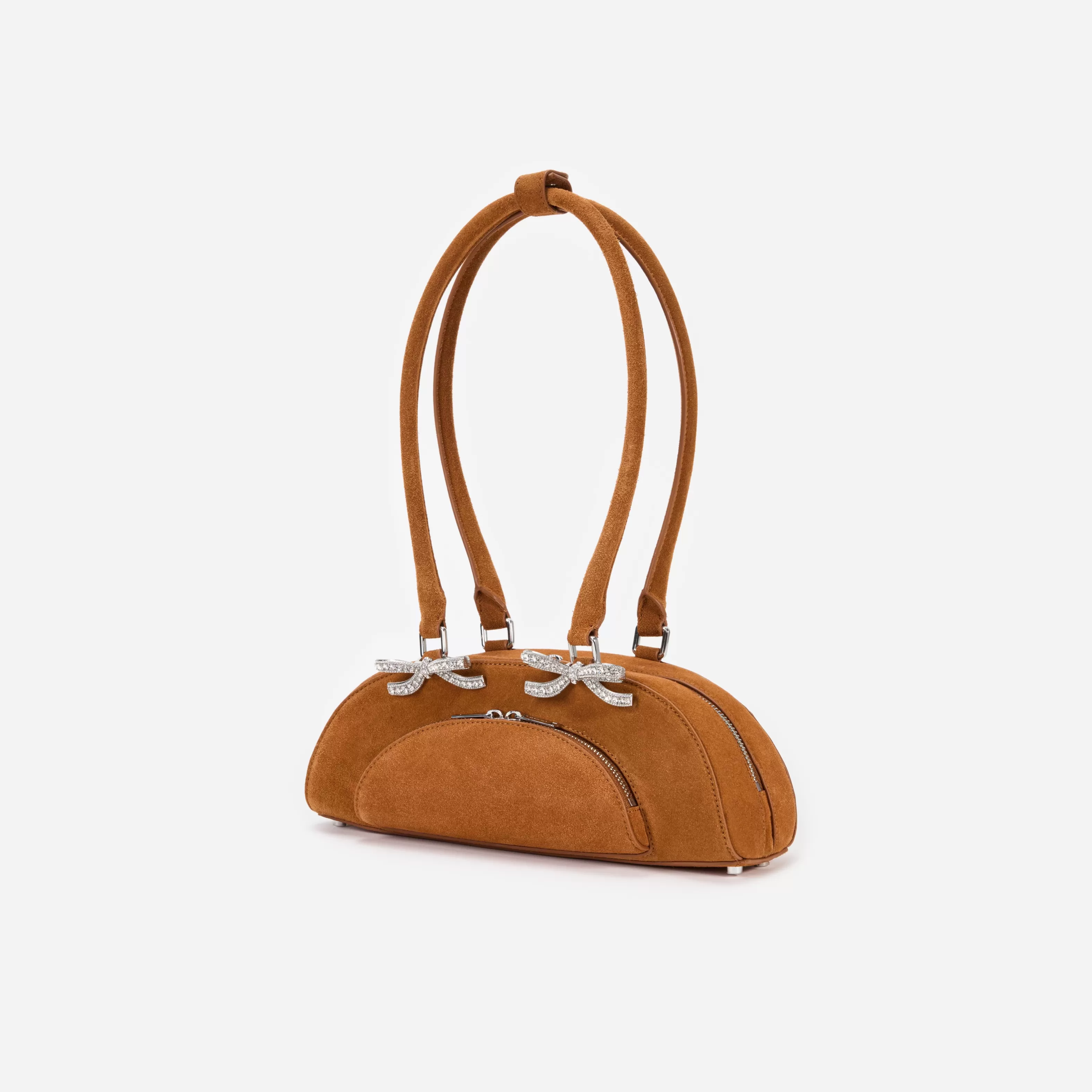 Outlet Suede Curved Shoulder Bag Handbags