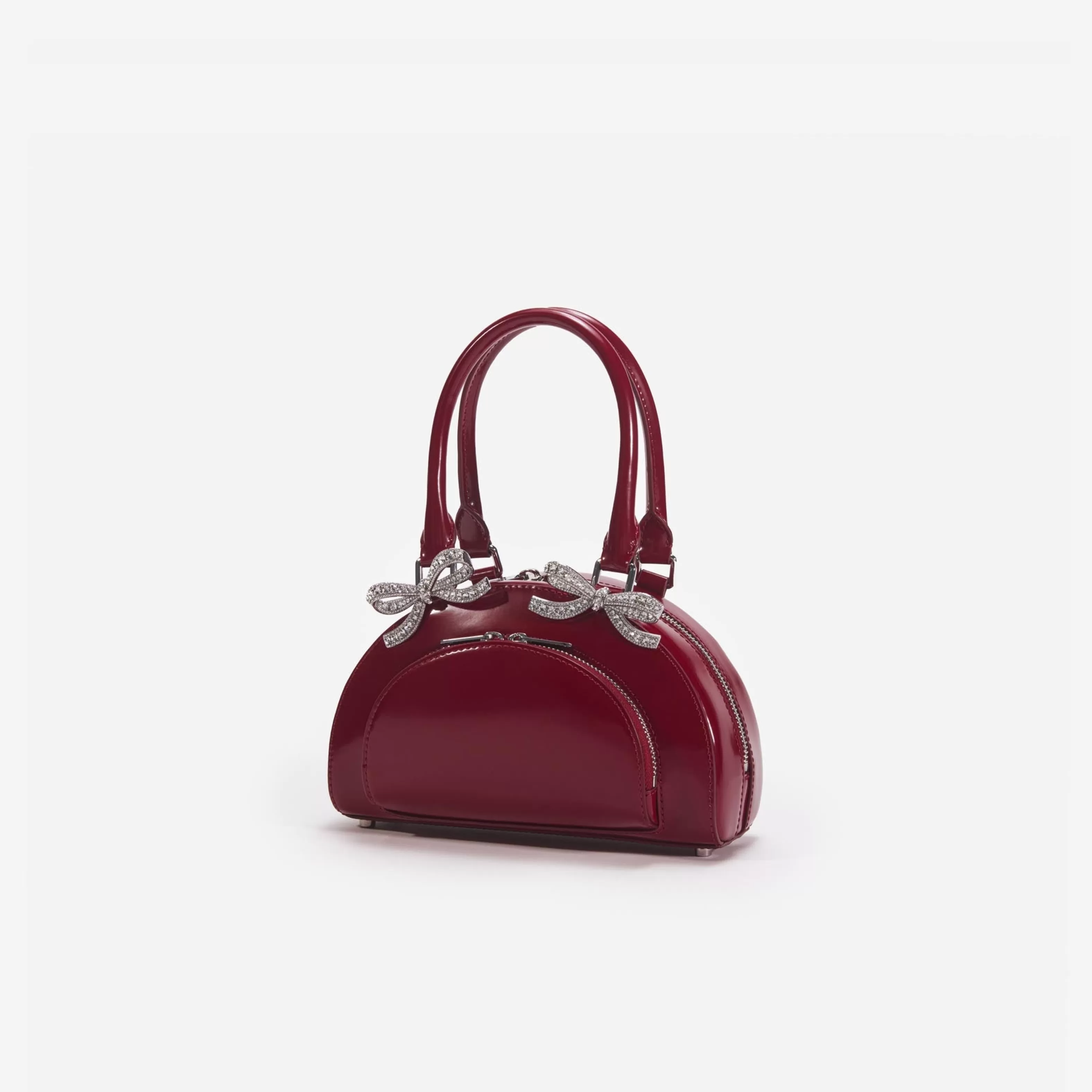 New Leather Curved Mini Tote Bag Handbags