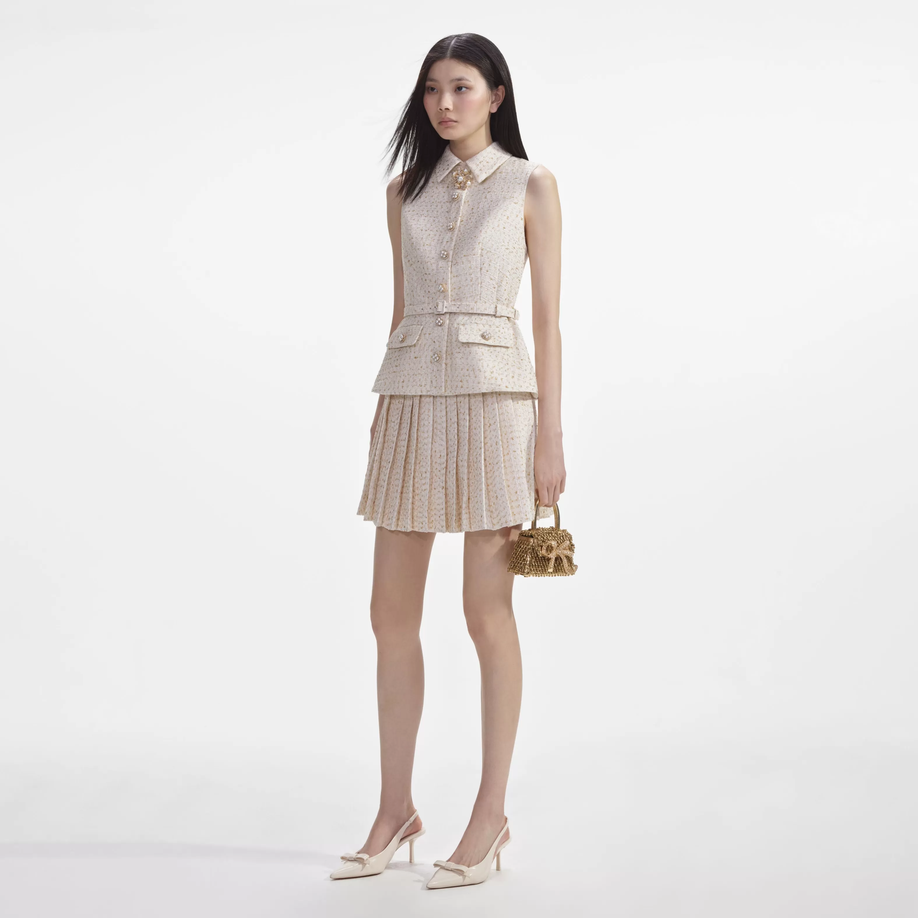 Outlet Metallic Boucle Tailored Mini Dress Dresses | Exclusives