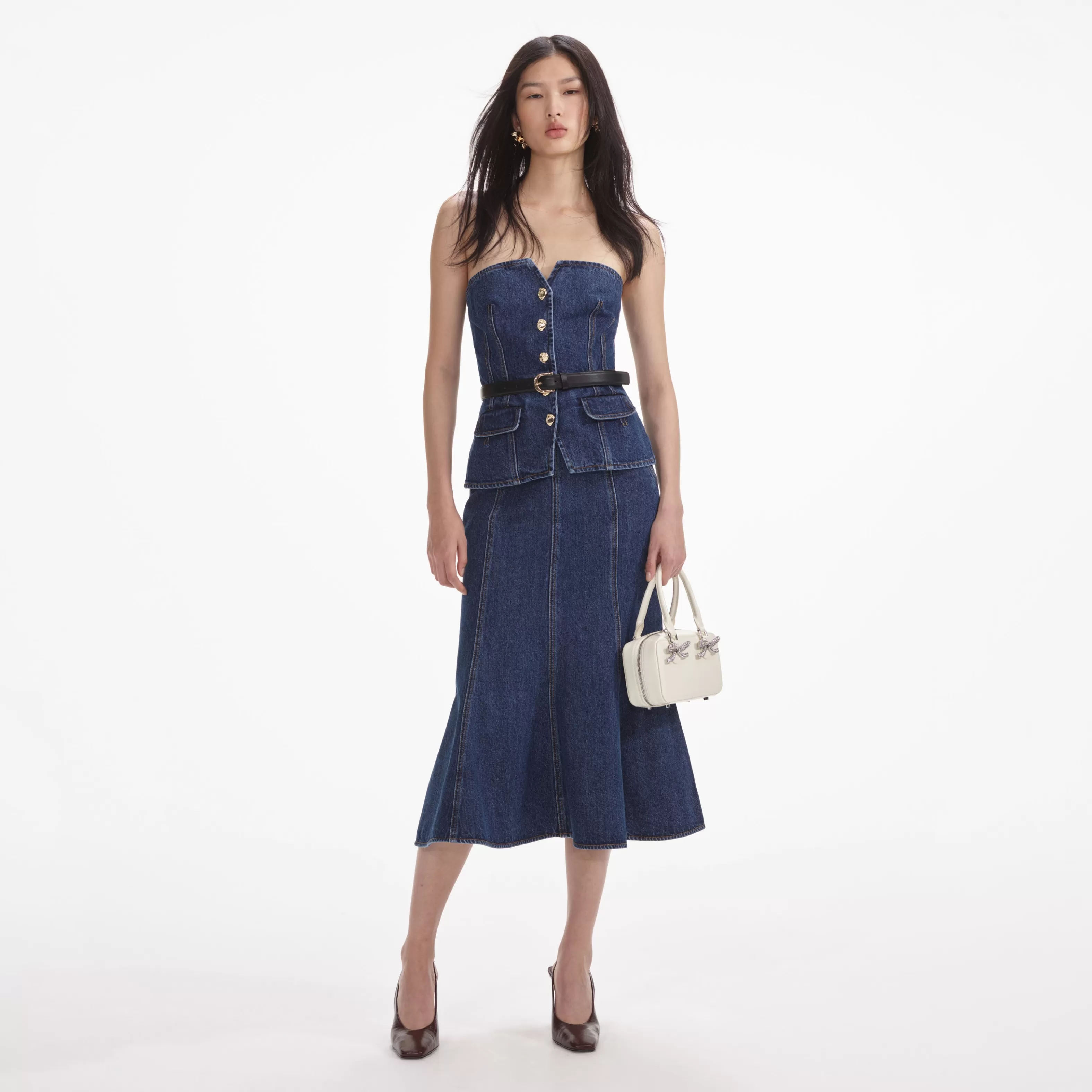 Clearance Bandeau Midi Dress Dresses | Denim