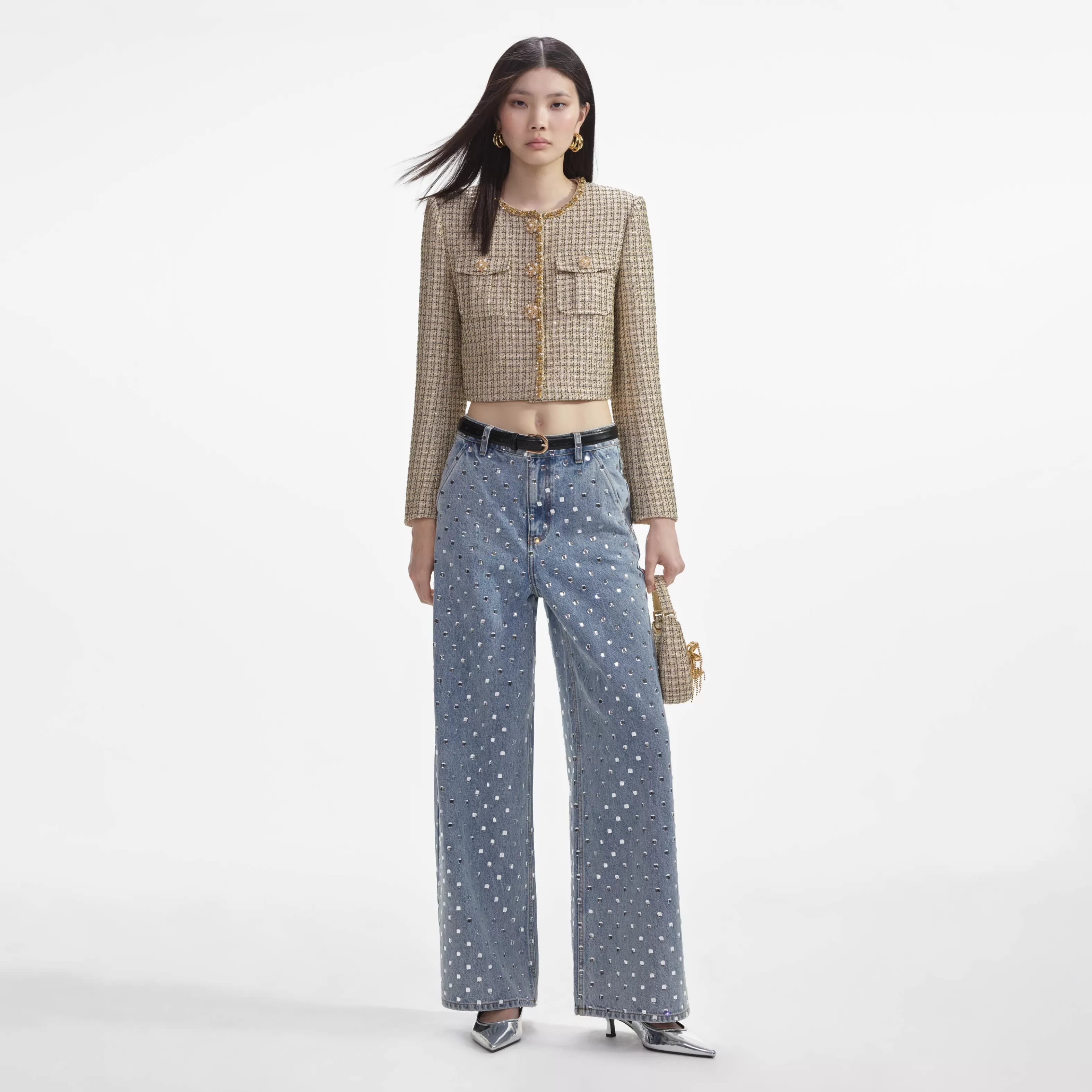 Online Boucle Cropped Jacket Co-ords | Outerwear