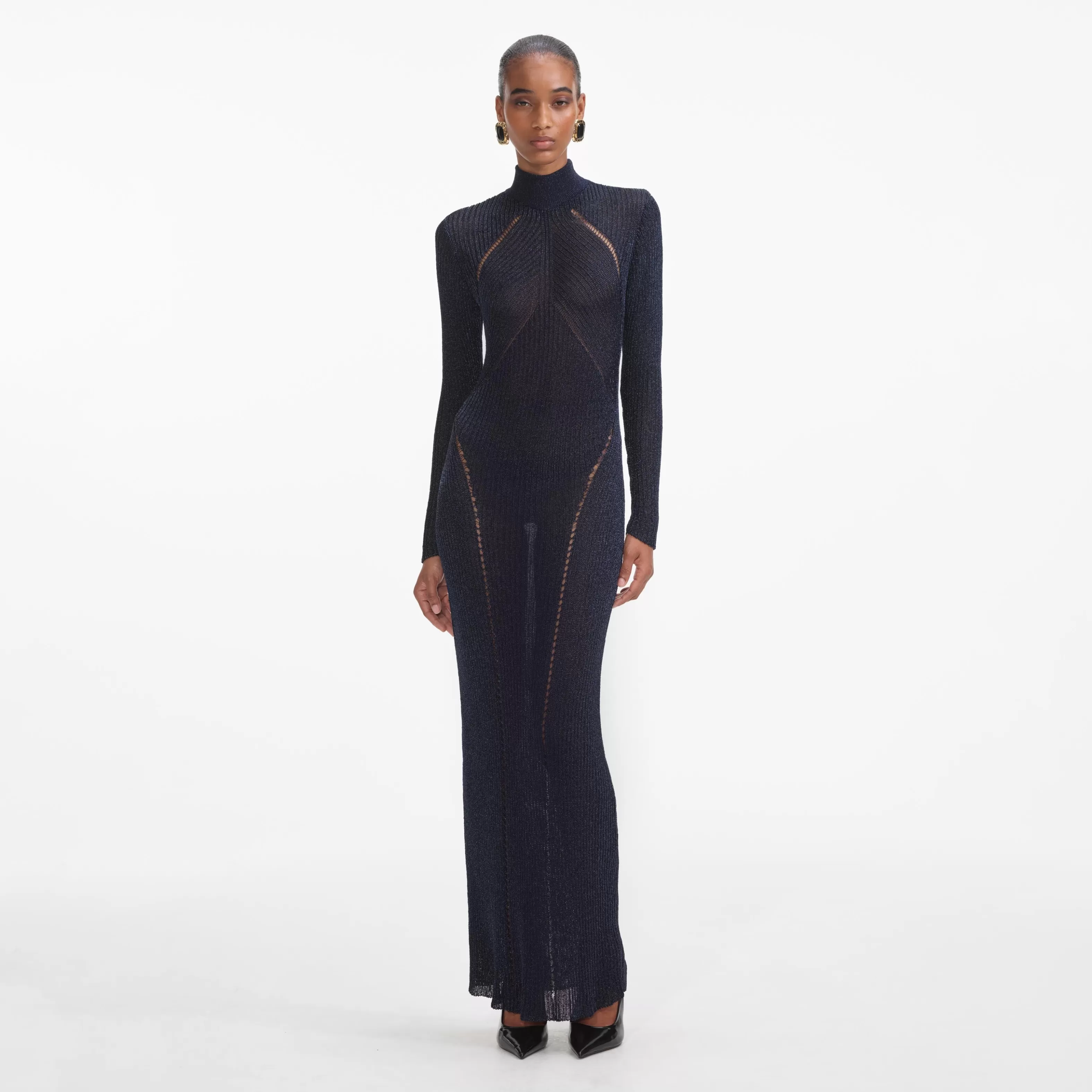 Shop Lurex Knit Maxi Dress Dresses | Knitwear