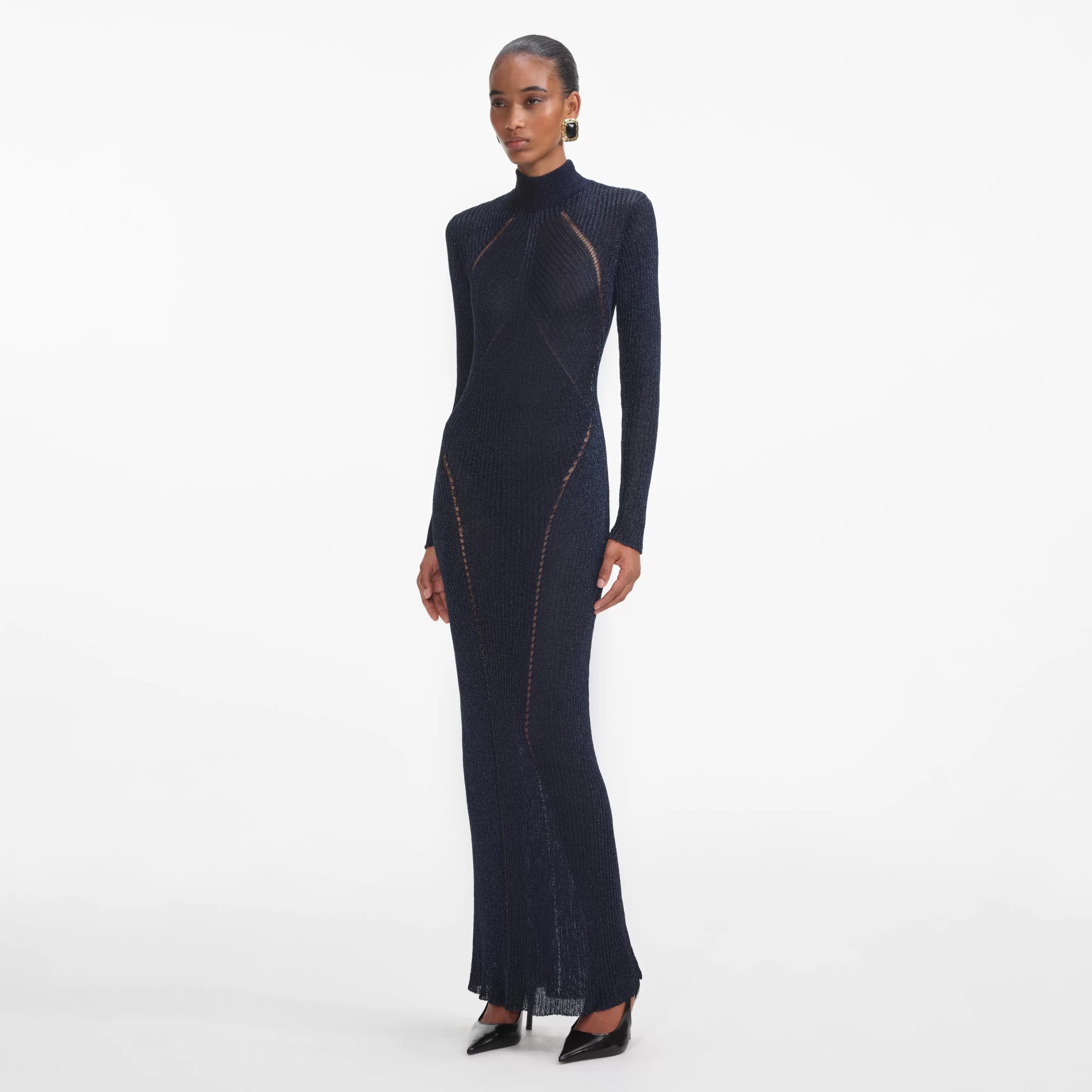 Shop Lurex Knit Maxi Dress Dresses | Knitwear