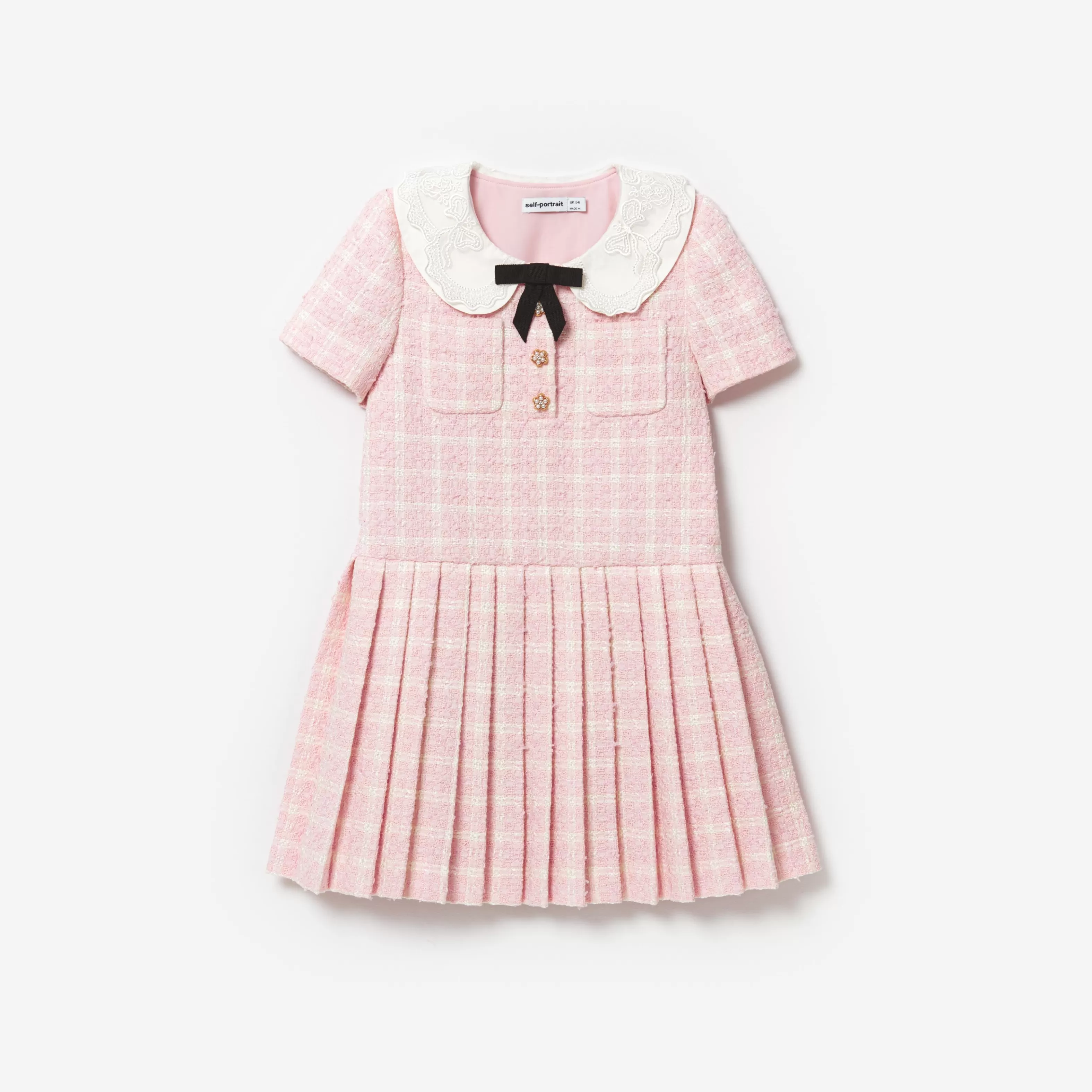 Outlet Check Boucle Mini Dress Kids Kids