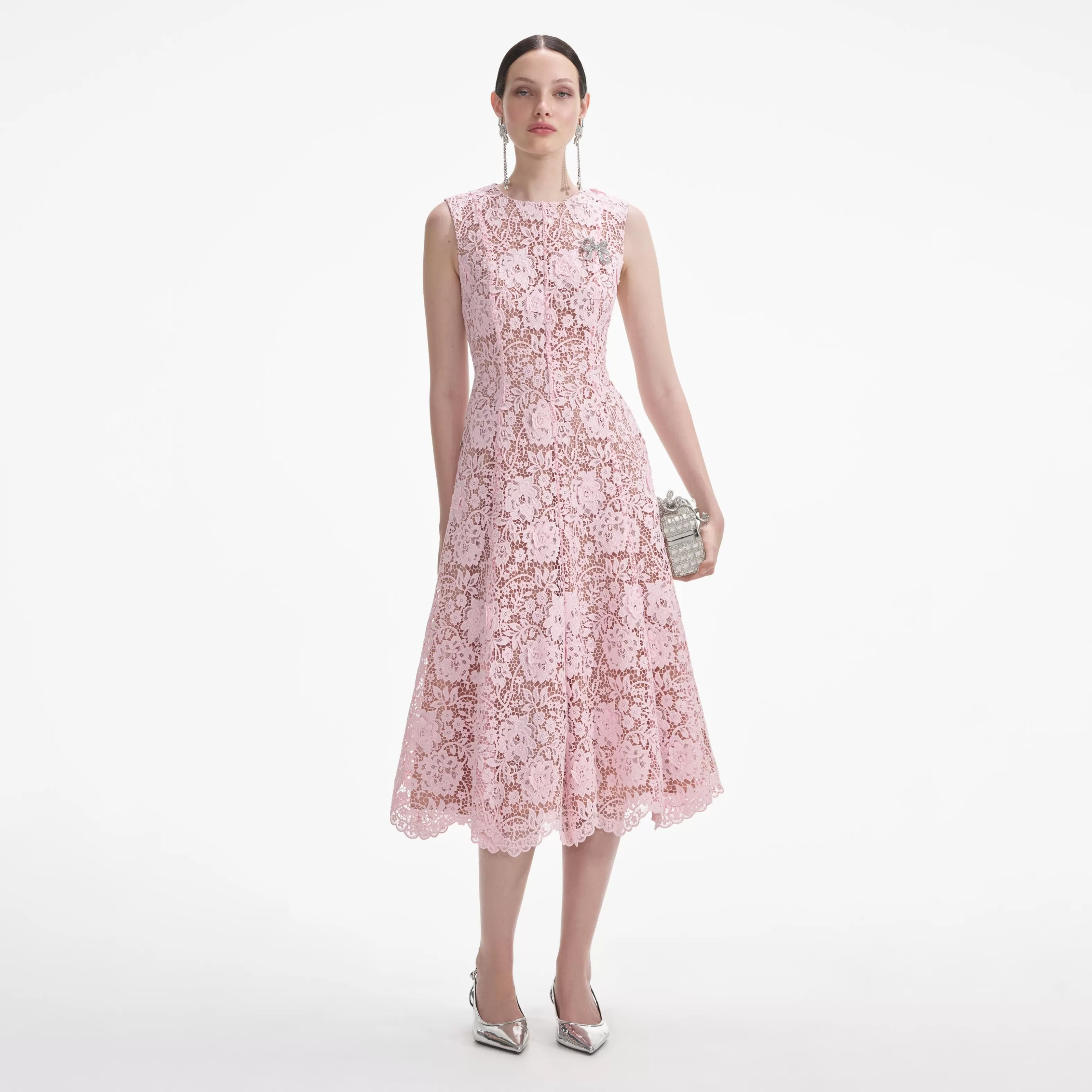 Online Flower Lace Midi Dress Dresses | Exclusives