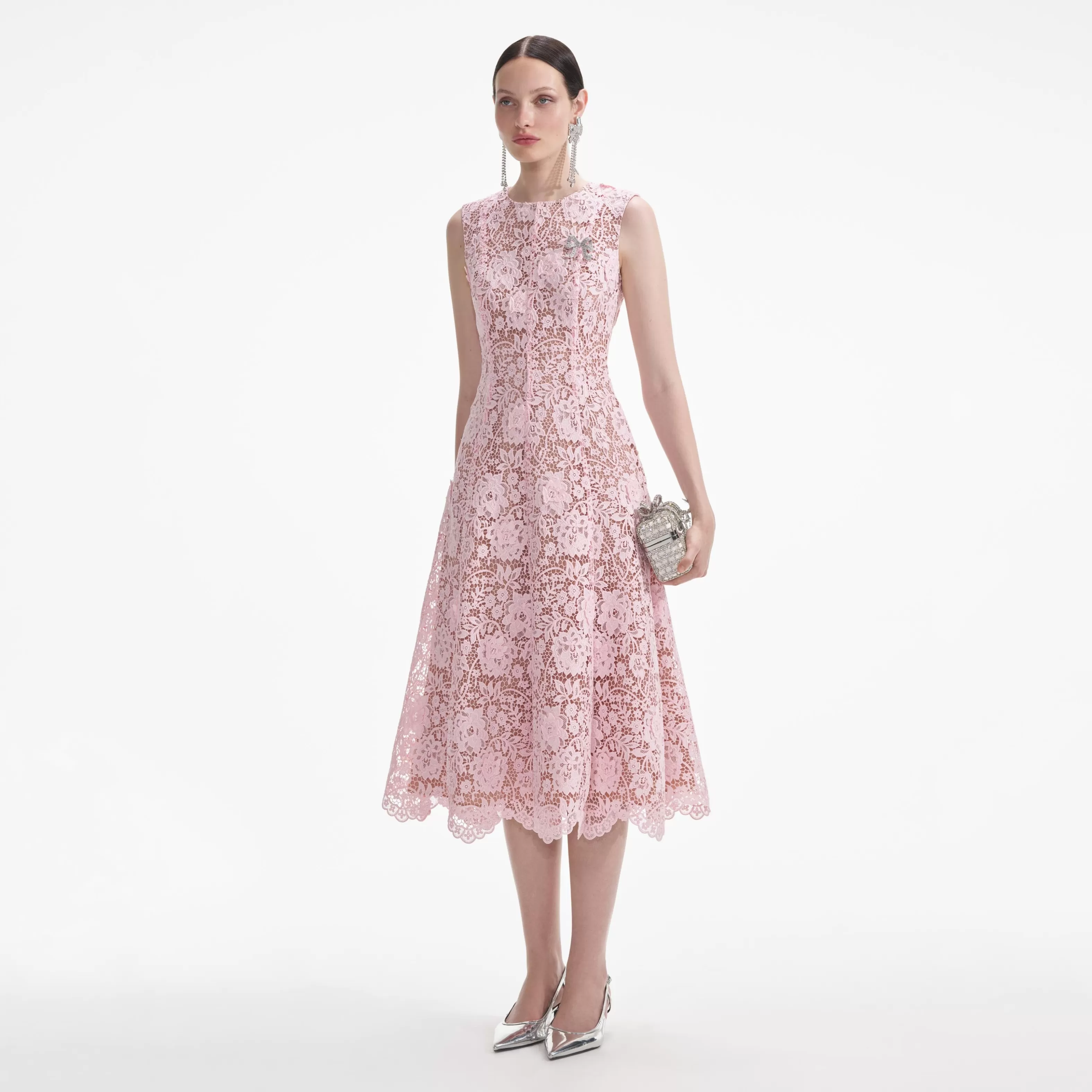 Online Flower Lace Midi Dress Dresses | Exclusives