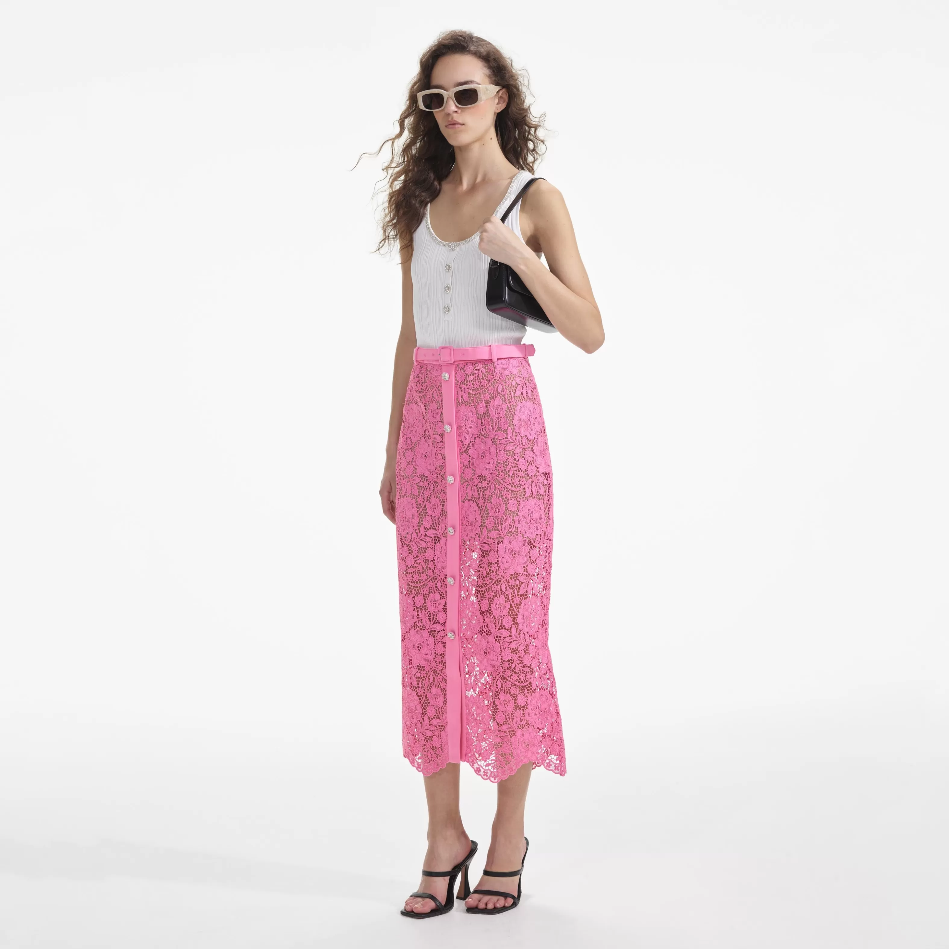 Outlet Lace Midi Skirt Co-ords | Bottoms