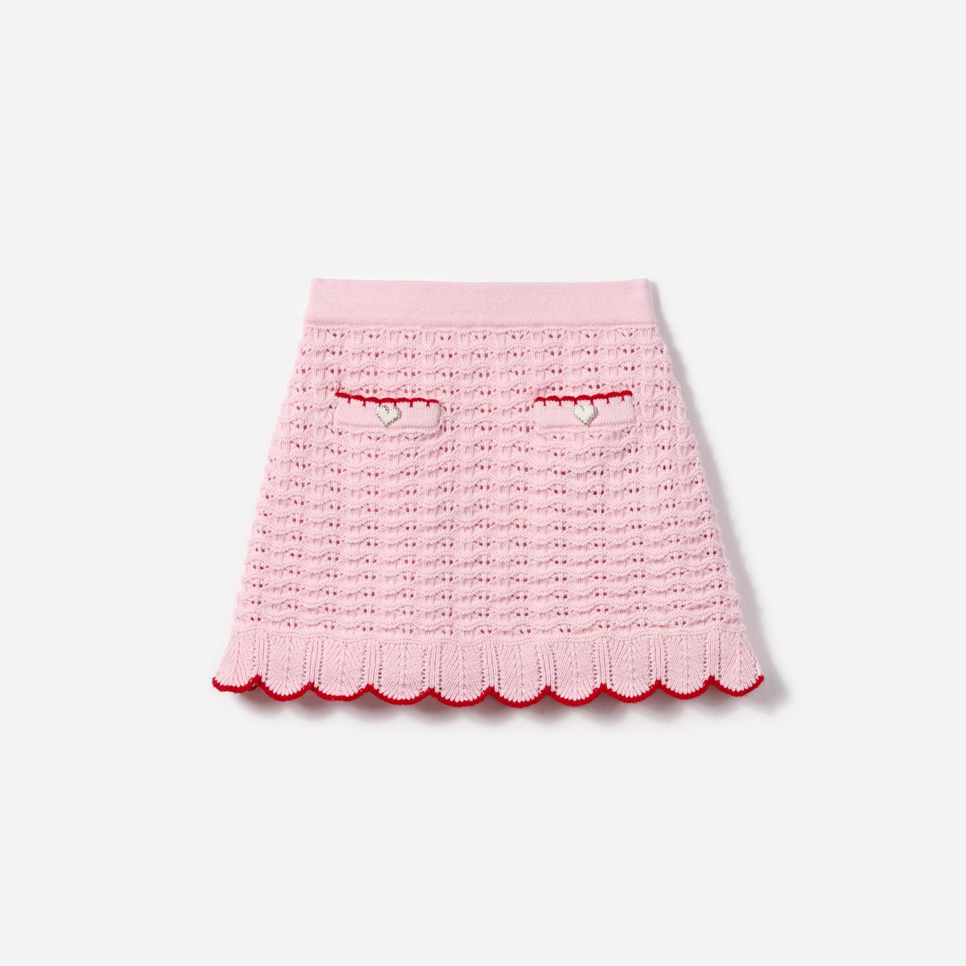 Clearance Textured Knit Heart Detail Skirt Kids Kids