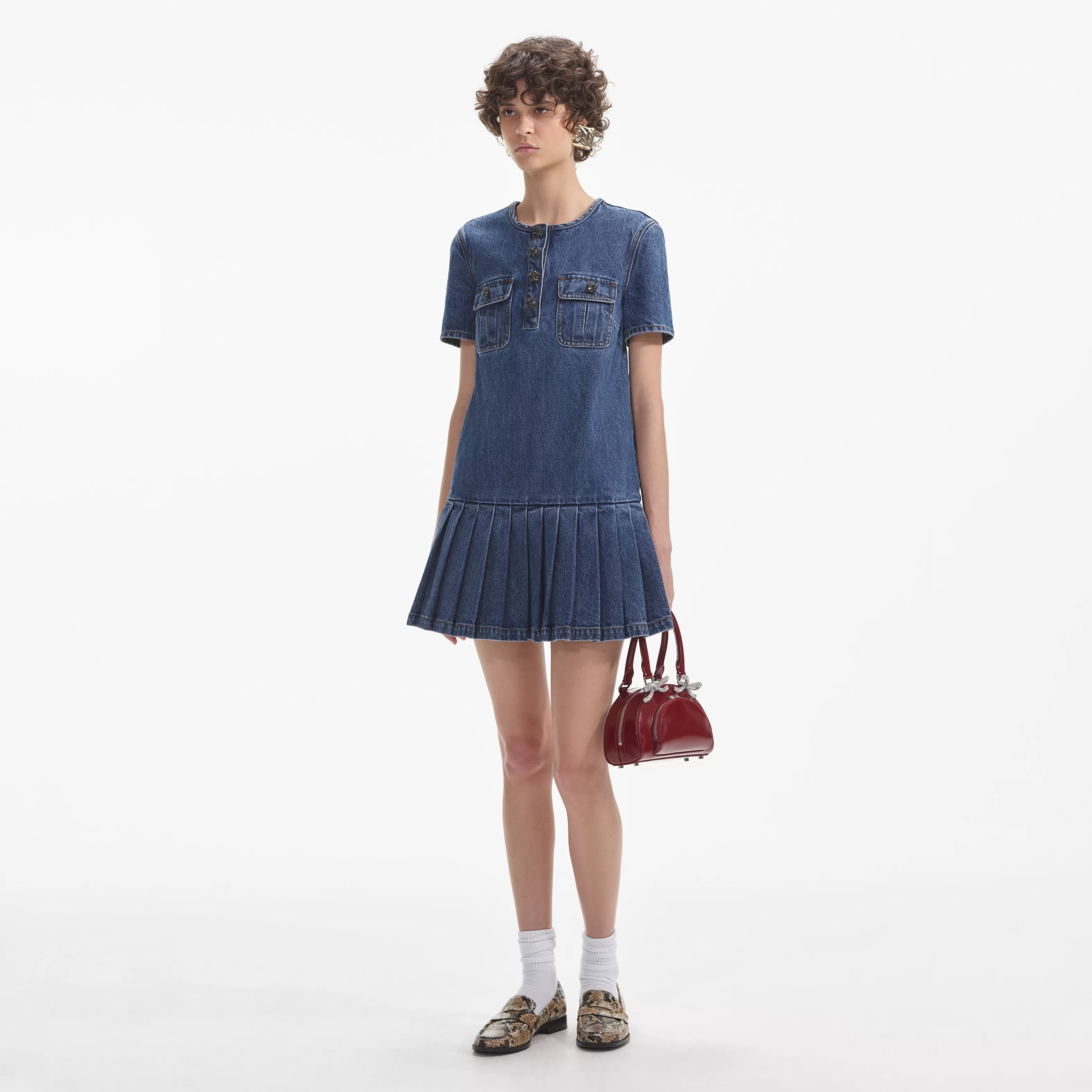 Online Denim Mini Dress Dresses | Denim