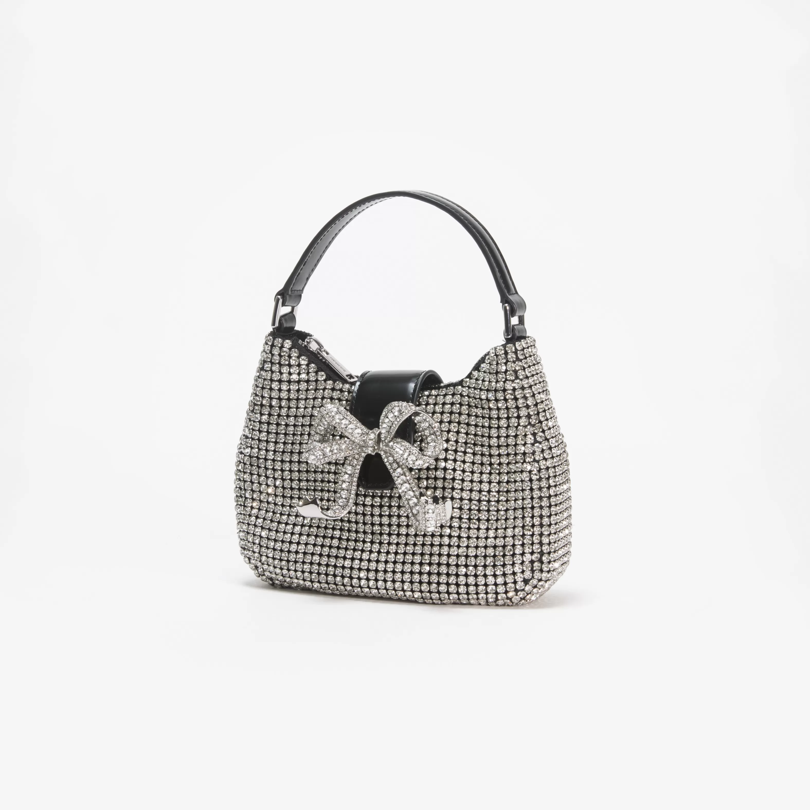 Cheap Diamante Crescent Bow Bag Handbags