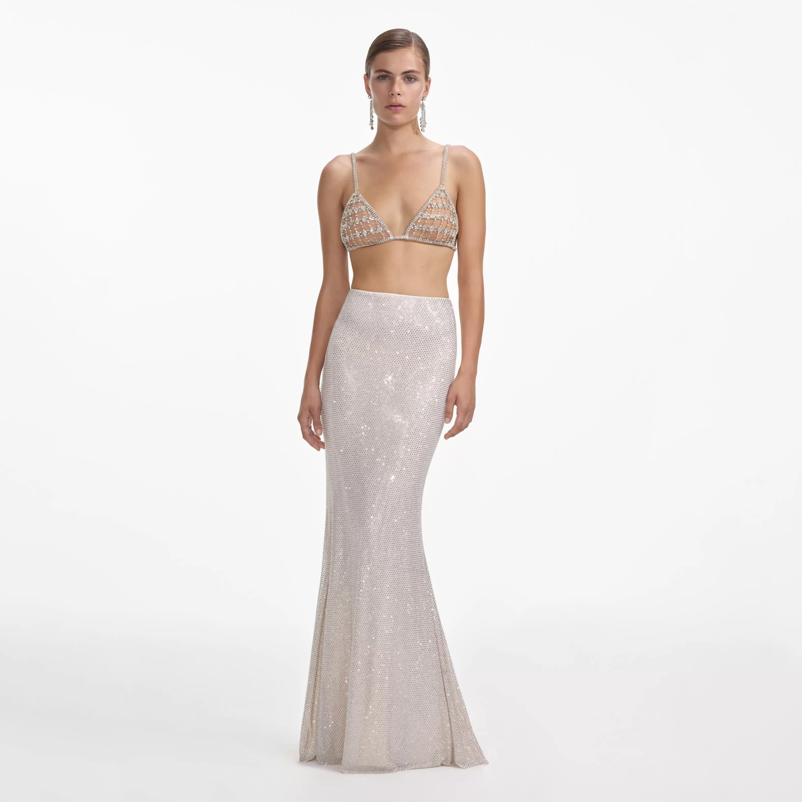 Best Sale Rhinestone Mesh Maxi Skirt Bottoms | Exclusives