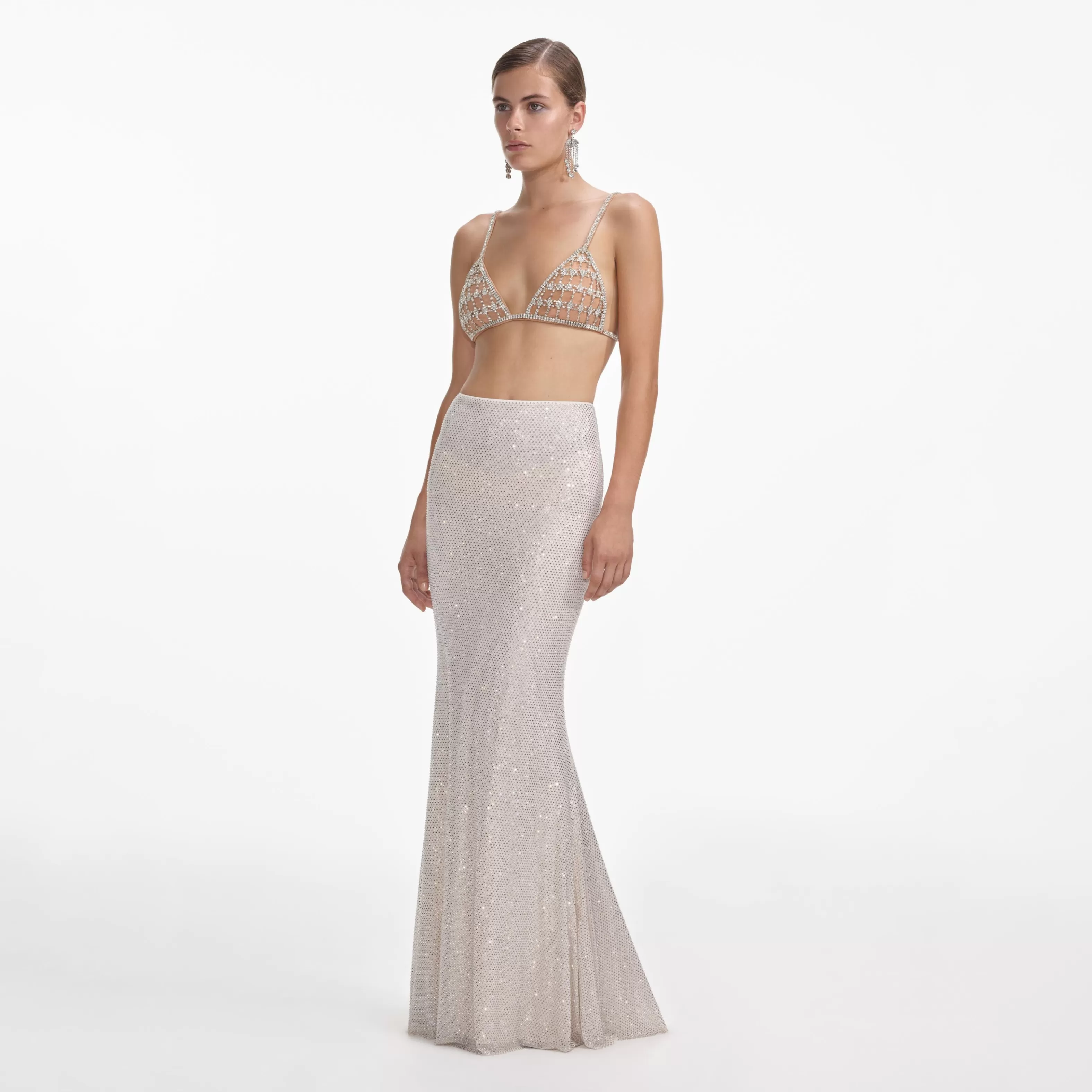 Best Sale Rhinestone Mesh Maxi Skirt Bottoms | Exclusives