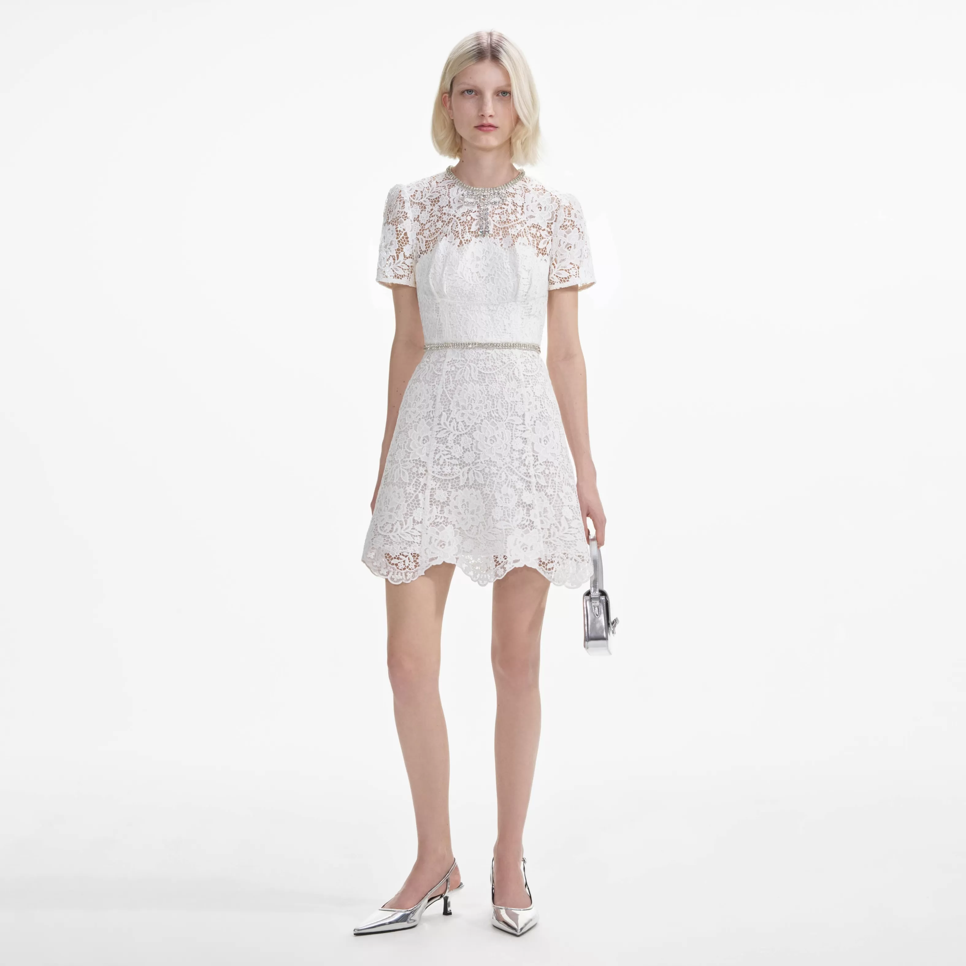 Fashion Lace Diamante Mini Dress Dresses | Exclusives